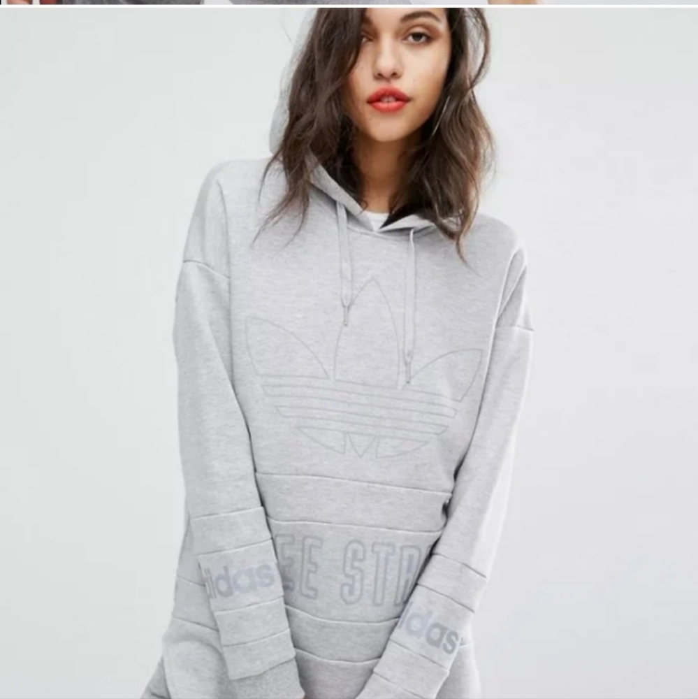 Adidas shirt tail hoodie